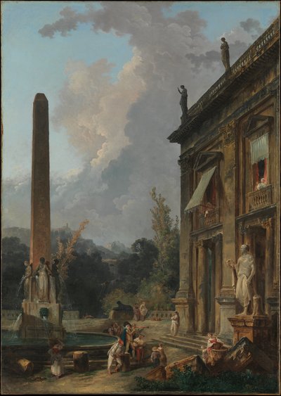 Wędrowni minstrele autorstwa Hubert Robert