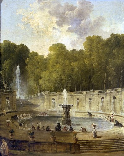 Praczki w parku autorstwa Hubert Robert