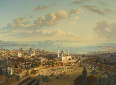 Konstantynopol z Wieży Ognia Beyazit autorstwa Hubert Sattler