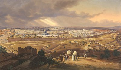 Widok Jerozolimy, 1847 autorstwa Hubert Sattler