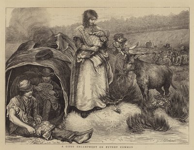 Obozowisko Cyganów na Putney Common autorstwa Hubert von Herkomer