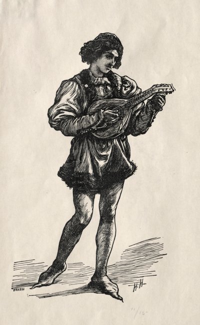 Trubadur. autorstwa Hubert von Herkomer
