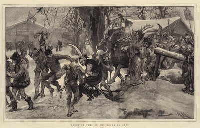 Czas karnawału w Alpach Bawarskich autorstwa Hubert von Herkomer