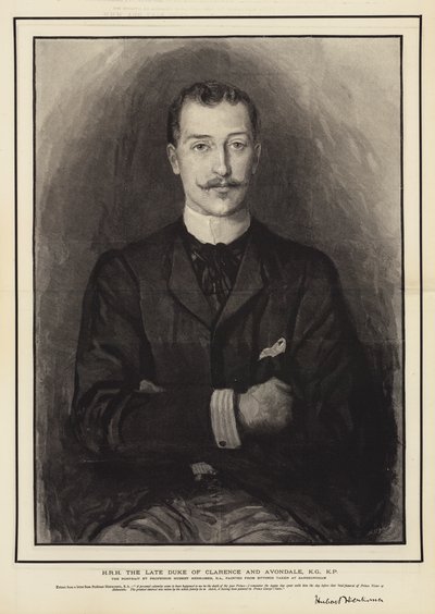JKW, zmarły książę Clarence i Avondale, KG, KP autorstwa Hubert von Herkomer