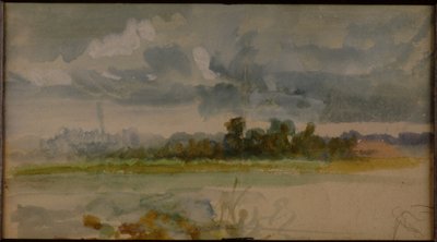 Jeden z „Trzech szkiców krajobrazowych” (patrz także 258629 i 258631) autorstwa Hubert von Herkomer