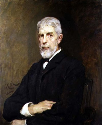 Portret Sir Henry’ego Truemana Wooda, sekretarza i wiceprezesa Towarzystwa autorstwa Hubert von Herkomer