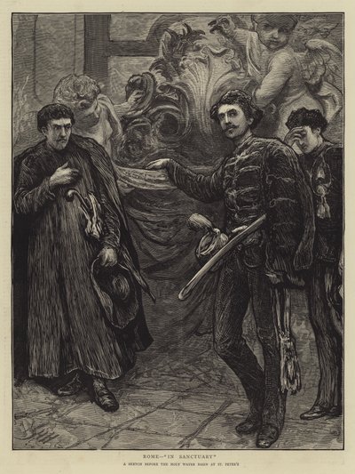 Rzym, w sanktuarium autorstwa Hubert von Herkomer