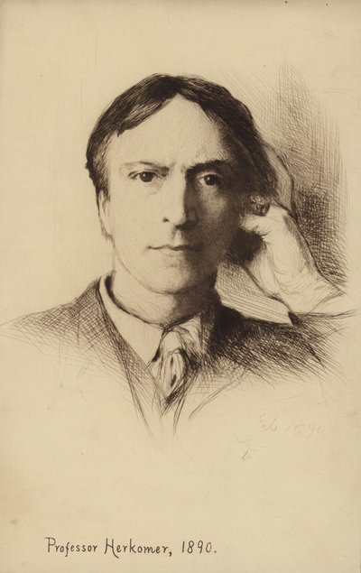 Autoportret brytyjskiego artysty Huberta Herkomer autorstwa Hubert von Herkomer