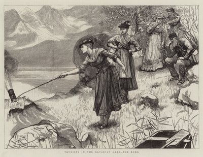 Turyści w Alpach Bawarskich, Echo autorstwa Hubert von Herkomer