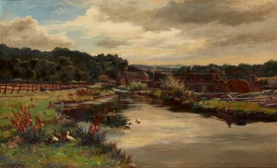 Mill-Lade, Glen Farg w pobliżu Aberfeldy (olej na płótnie) autorstwa Hugh Allan