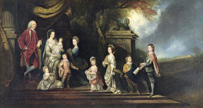 Jan 2. hrabia Egmont (1711-1770) i jego rodzina, c.1770 autorstwa Hugh Barron