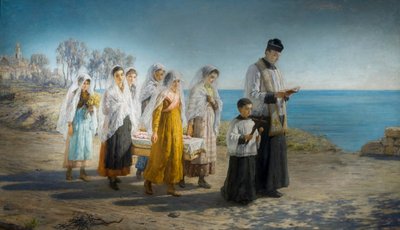Pogrzeb małej dziewczynki na Riwierze autorstwa Hugh Cameron