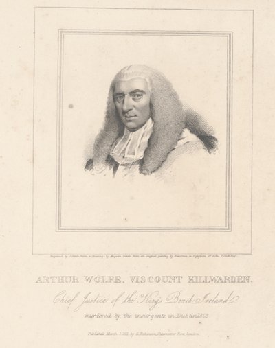 Arthur Wolfe, wicehrabia Killwarden, grawerowane przez G. Robinsona autorstwa Hugh Douglas Hamilton