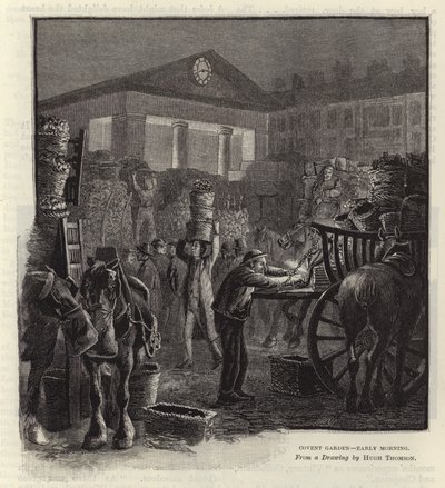Covent Garden – wczesny poranek autorstwa Hugh Thomson