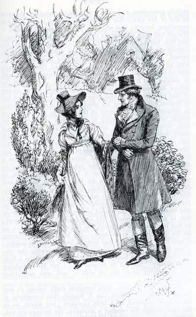 „Emma i pan Knightley” (ilustracja) autorstwa Hugh Thomson