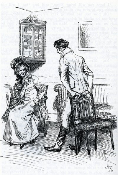 „Emma i pan Knightley” (ilustracja) autorstwa Hugh Thomson