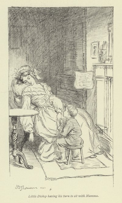 Ilustracja do Amosa Bartona autorstwa George Eliot autorstwa Hugh Thomson