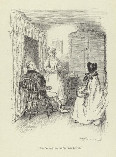 Ilustracja do Amosa Bartona autorstwa George Eliot autorstwa Hugh Thomson