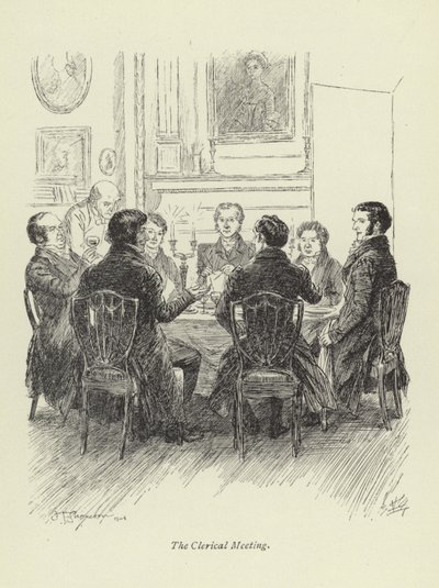 Ilustracja do Amosa Bartona autorstwa George Eliot autorstwa Hugh Thomson