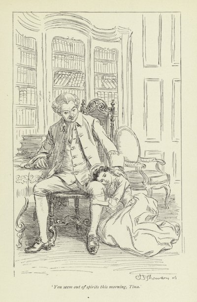 Ilustracja do historii miłosnej pana Gilfilsa autorstwa George