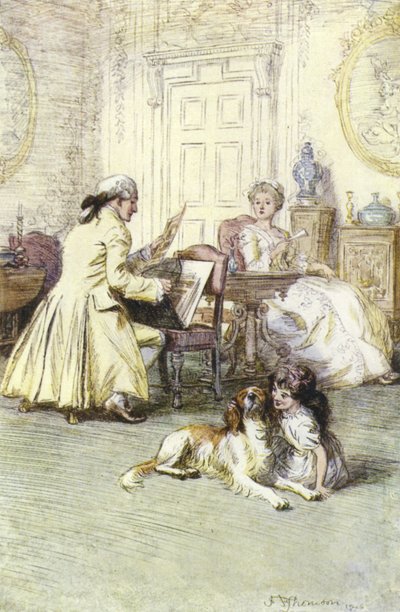 Ilustracja do historii miłosnej pana Gilfilsa autorstwa George