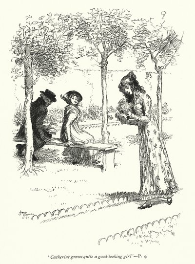 Ilustracja do opactwa Northanger autorstwa Jane Austen (lito) autorstwa Hugh Thomson