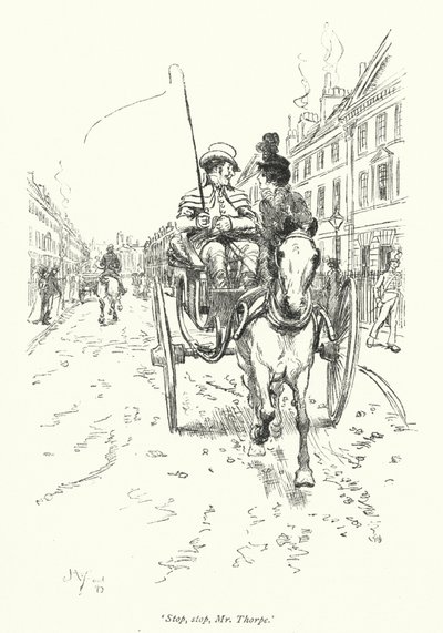 Ilustracja do opactwa Northanger autorstwa Jane Austen (lito) autorstwa Hugh Thomson