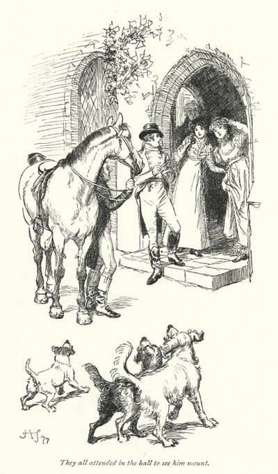 Ilustracja do opactwa Northanger autorstwa Jane Austen (lito) autorstwa Hugh Thomson