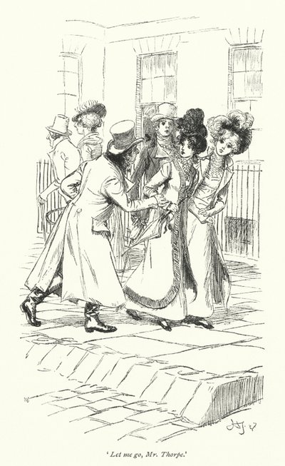 Ilustracja do opactwa Northanger autorstwa Jane Austen (lito) autorstwa Hugh Thomson