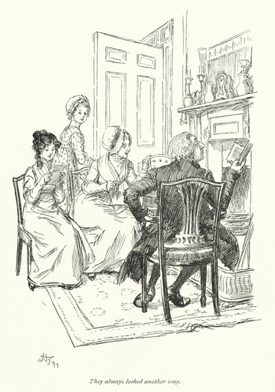 Ilustracja do opactwa Northanger autorstwa Jane Austen (lito) autorstwa Hugh Thomson