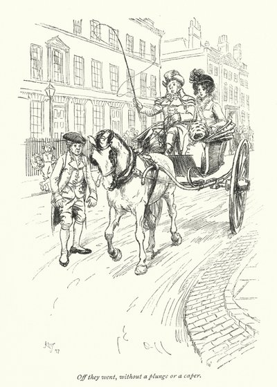Ilustracja do opactwa Northanger autorstwa Jane Austen (lito) autorstwa Hugh Thomson