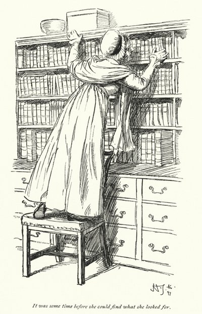 Ilustracja do opactwa Northanger autorstwa Jane Austen (lito) autorstwa Hugh Thomson