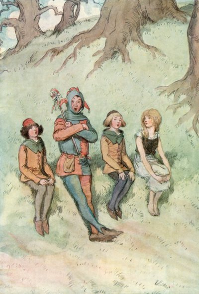 Ilustracja do Szekspira, tak jak lubisz autorstwa Hugh Thomson