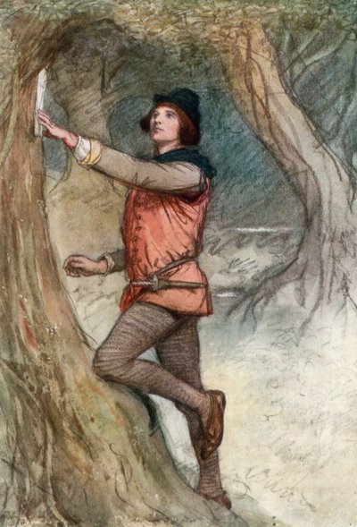 Ilustracja do Szekspira, tak jak lubisz autorstwa Hugh Thomson