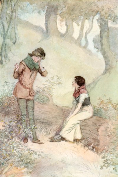 Ilustracja do Szekspira, tak jak lubisz autorstwa Hugh Thomson
