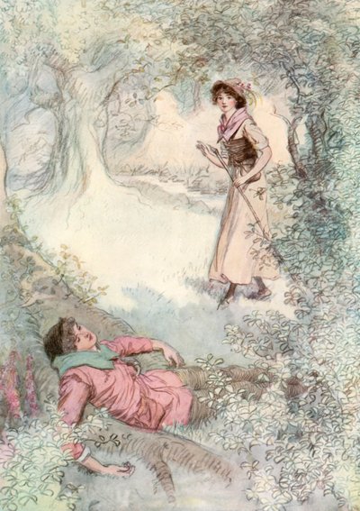 Ilustracja do Szekspira, tak jak lubisz autorstwa Hugh Thomson