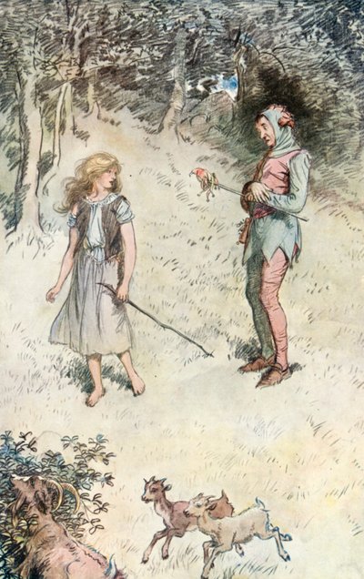 Ilustracja do Szekspira, tak jak lubisz autorstwa Hugh Thomson