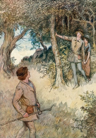 Ilustracja do Szekspira, tak jak lubisz autorstwa Hugh Thomson