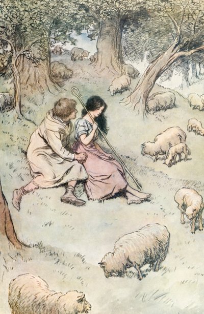 Ilustracja do Szekspira, tak jak lubisz autorstwa Hugh Thomson