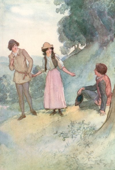 Ilustracja do Szekspira, tak jak lubisz autorstwa Hugh Thomson