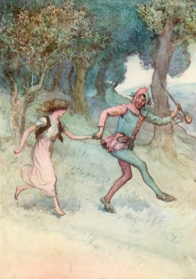 Ilustracja do Szekspira, tak jak lubisz autorstwa Hugh Thomson