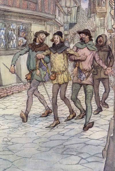 Ilustracja do Wesołych żon z Windsoru autorstwa Hugh Thomson
