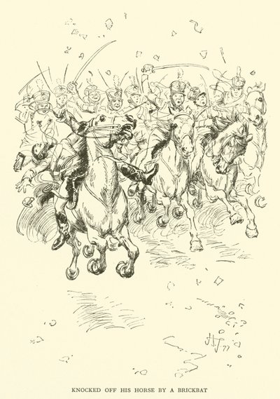 Powalony konia przez Brickbata (rycina) autorstwa Hugh Thomson