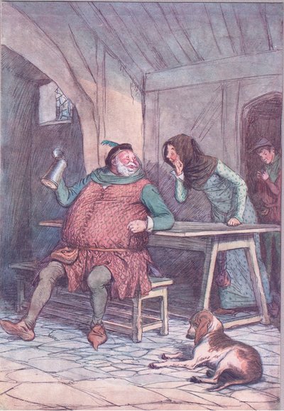Marry to krótkie i długie z tego , ilustracja z Wesołych kuzyn z Windsoru , 1910 autorstwa Hugh Thomson