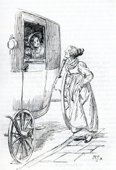 „Panna Bates i Emma” (ilustracja) autorstwa Hugh Thomson