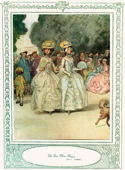 Sztuka Olivera Goldsmitha She Stoops to Conquer autorstwa Hugh Thomson