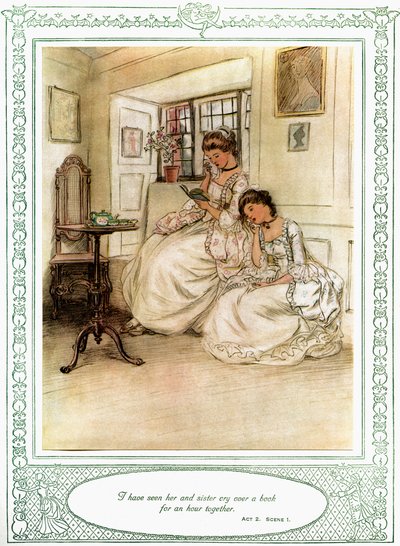 Sztuka Olivera Goldsmitha She Stoops to Conquer autorstwa Hugh Thomson