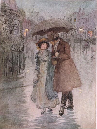 Phoebe: „Padało, a moja twarz była mokra. (lito) autorstwa Hugh Thomson