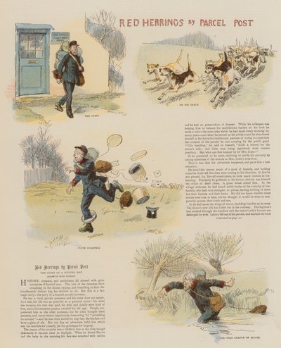 Red Herrings by Parcel Post (chromolitho) autorstwa Hugh Thomson