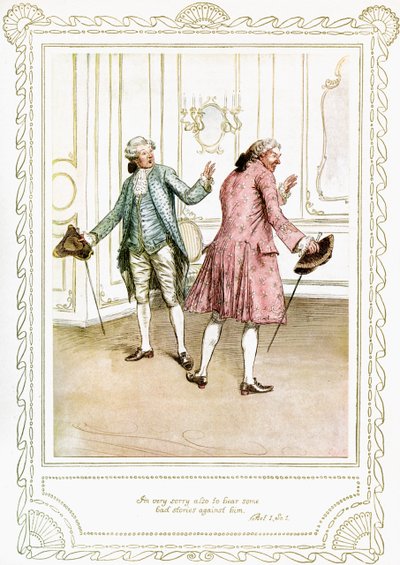 „Szkoła skandalu” Richarda Brinsleya Sheridana autorstwa Hugh Thomson